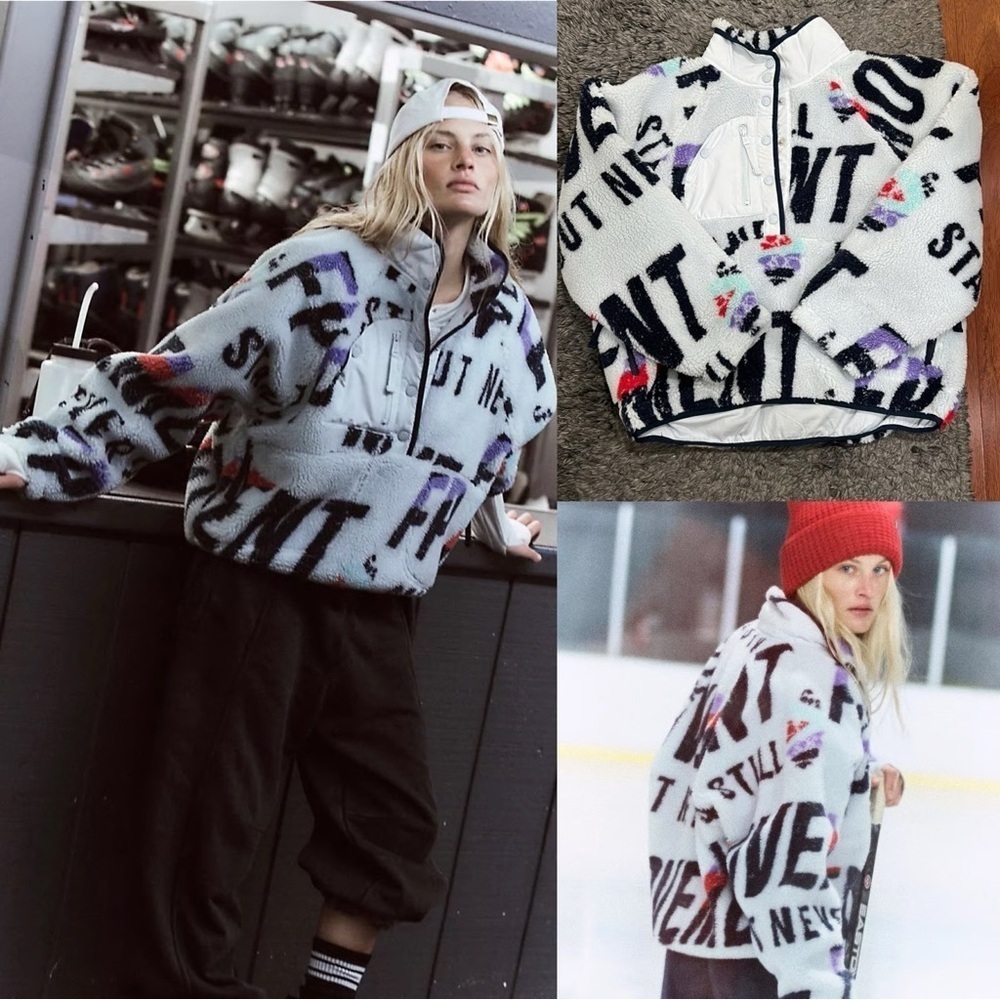 FREE PEOPLE Hit The Slopes Fleece L